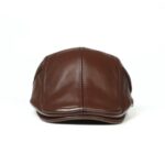 Men's Fashion Front Genuine Leather Head Cap, Casual Cap - HCP101 - Image 3