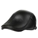 Men's Fashion Front Genuine Leather Head Cap, Casual Cap - HCP101 - Image 2